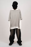 Diela Layered Hood Long Sleeve T-Shirt