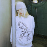 SILVER KEY-RING LOGO CREWNECK
