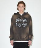 SPRAY GRAFFITI ZIP UP HOODIE