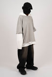 Diela Layered Hood Long Sleeve T-Shirt