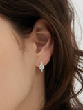 Essence Silver (W) Moissanite Perfect One Touch Earrings