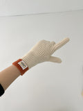 Mongle Knit Finger Touch Gloves