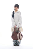 Asymmetric button raglan hoodie