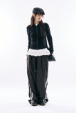 Elixir high-neck shirring zip-up