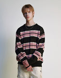 MESH STRIPE KNIT