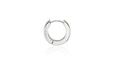 Essence Silver (W) Moissanite Single Wave One-Touch Earrings