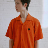 SUMMER CABLE KNIT HALF SHIRT