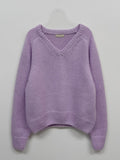 [wool30%] Riddle Mohair V-neck loose fit knit