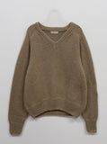 [wool30%] Riddle Mohair V-neck loose fit knit