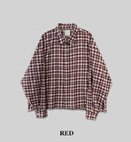 Crop Linen Check Shirt