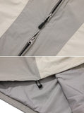 Neck slit hooded windbreaker