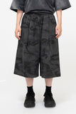 Pintuck Camo Wide Bermuda Pants