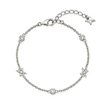 Nova Silver (W) Pave Station Bracelet
