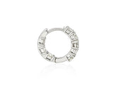 Essence Silver (W) Moissanite Cross One-Touch Earrings
