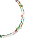Multi Color Beads Layered Necklace