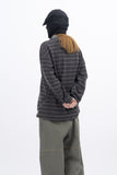 Juk Collar Stripe Pigment Long Sleeve T-Shirt
