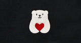 Polar Bear Embroidery Bold Muffler
