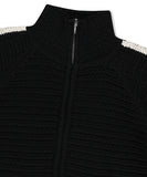 TRACK KNIT ZIP-UP