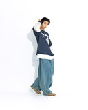 [AG] Long Tuck Wing Balloon Denim Pants