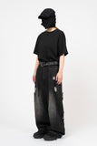 Harville Curve Cut Pocket Denim