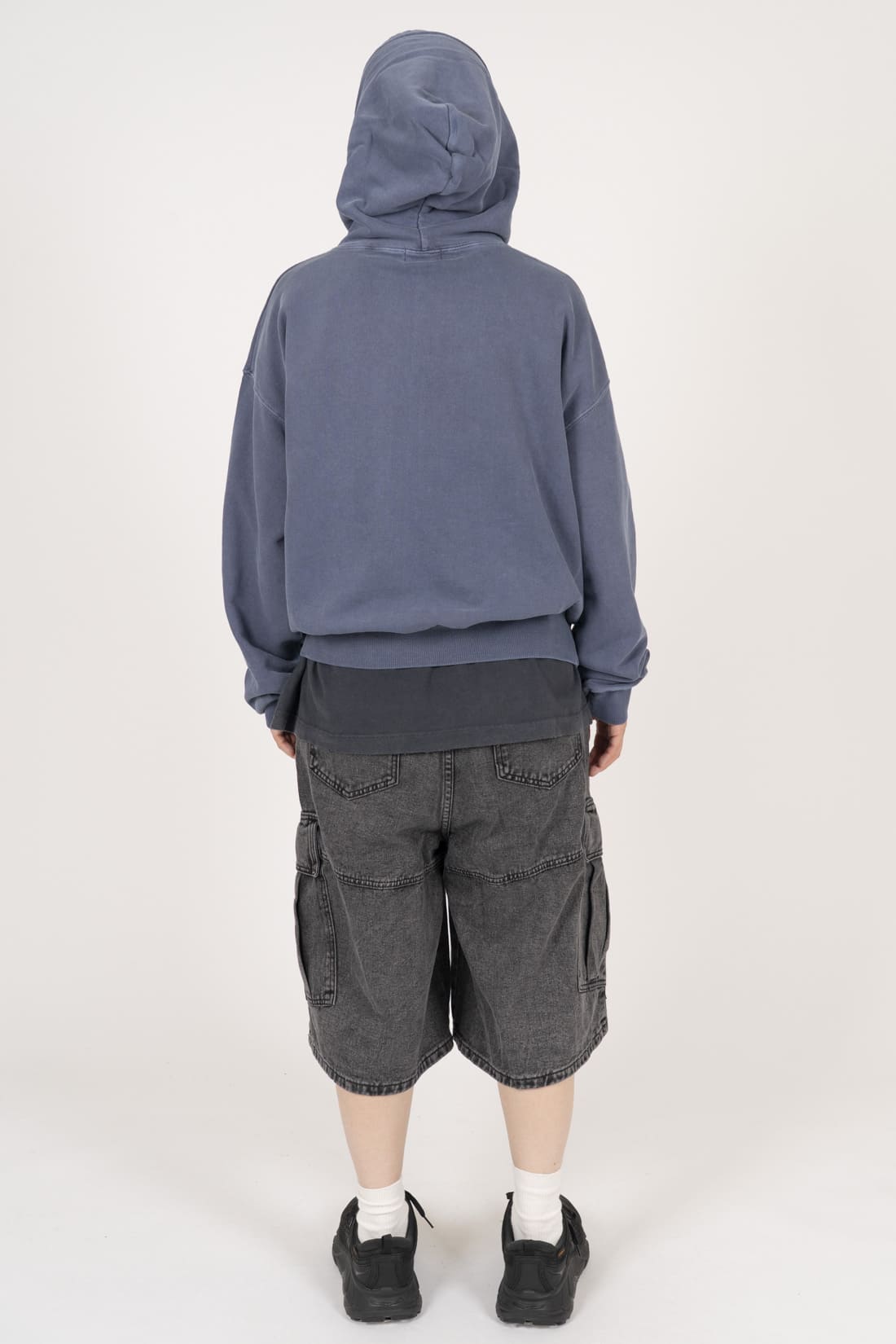 【oan】Reven Pigment Crop Hood oan (オアン) - リーベンピグメントクロップドフーディ / Reven