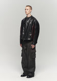 OBLIQUE PATCH DENIM PANTS