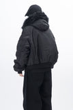 Tenny Fur Hooded Crop Jacket