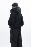 Nero Rivet Raccoon Fleece Zip-Up Hoodie