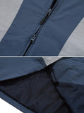 Neck slit hooded windbreaker