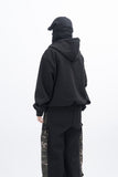Huile Incision Hooded Zip-Up