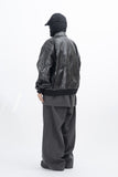 Glady Crack Over Leather Jacket