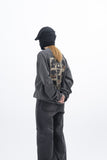 Black Cat Mood Pigment Sweatshirt