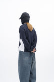 Block Sporty V-Neck Sweatshirt