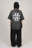 Cross Vintage Washing Over Short Sleeve T-Shirt