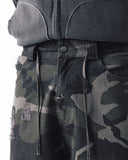 Camo Ripstop Damage Carpenter Wide Pants