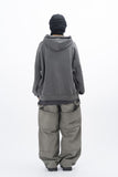 Olide Pigment Dyed Embroidery Hooded Zip-Up