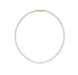 H edition Silver(Y) White Pearl Bead Necklace 4mm