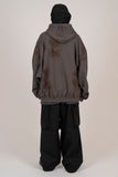 Oil smudging Hood Zip-Up