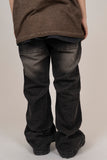 Flit flare black denim