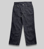 Non-Fade Linen Slab Wide Denim