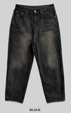 Vintage Brush Washed Black Denim