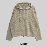 Mash Hood Knit Zip-Up