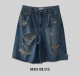 Vintage Damage Bermuda Denim