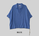 Seersucker Stripe Half Shirt
