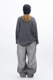 Luo Pigment Henley Neck Long Sleeve T-Shirt