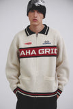 RACING ZIP-UP KNIT CARDIGAN