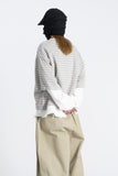 Zen Layered Damage Crop Sweatshirt