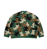 Teddy Bear Camouflage Cardigan