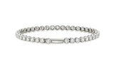 Essence Silver (W) Crown Tennis Bracelet 3mm