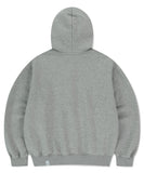 mah CUT OFF APPLIQUE ZIP-UP HOODIE